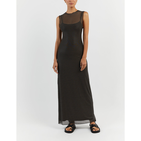 Dissh 'Hudson' Black Sleeveless Maxi Dress Size M - Picture 1 of 5